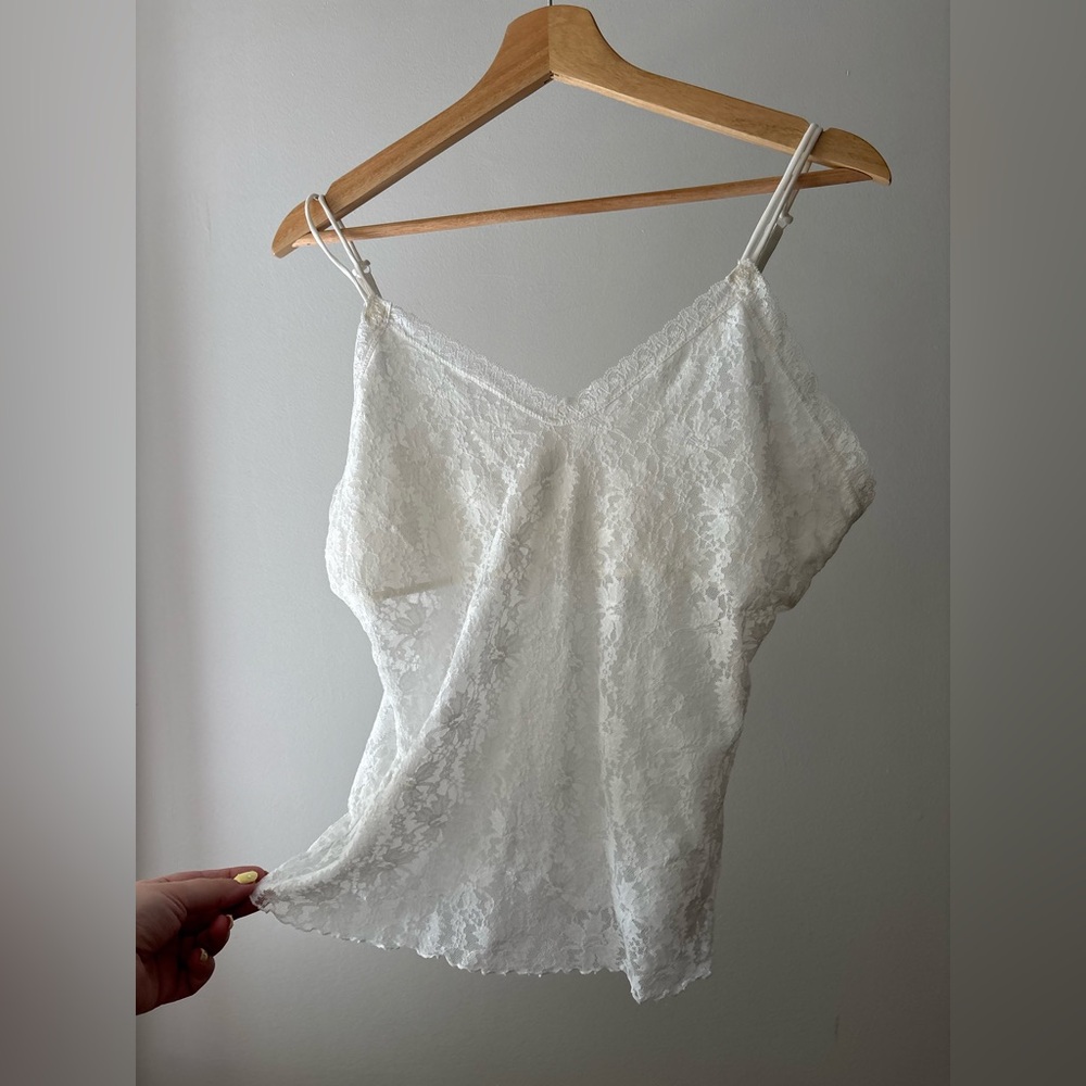 Y2K White Lace Camisole